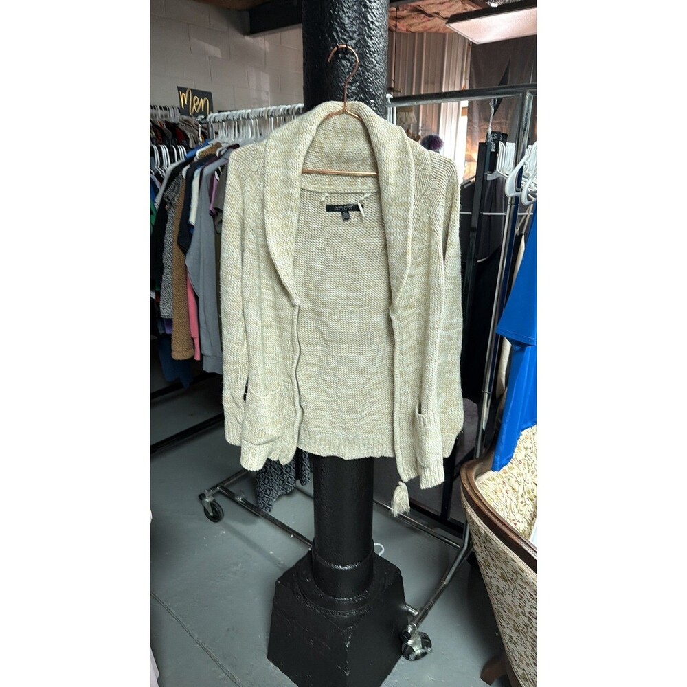 Coupe Collection Cream Marl Chunky Knit Shawl Cardigan